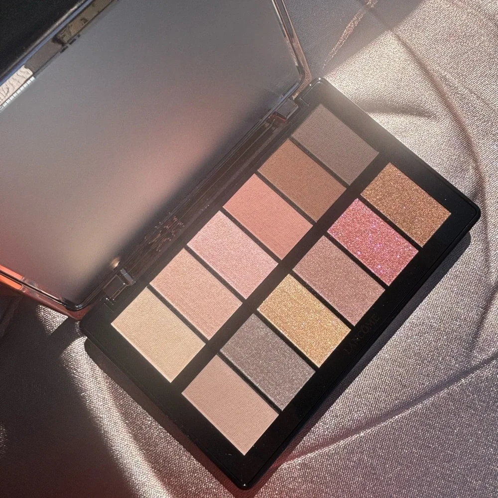 NWT Lancôme 12 Neutral Eyeshadow Palette Rose Gold Pink Brown Smoky Glam Makeup